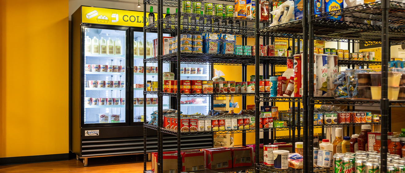 food items and refridgerator